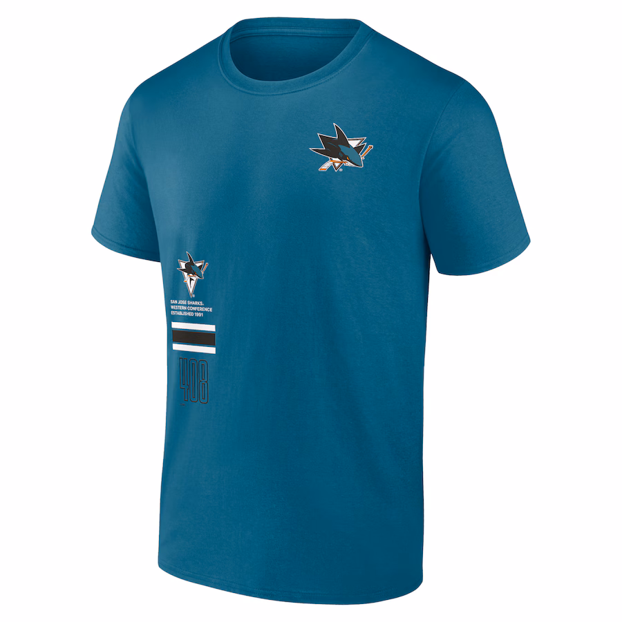 Men's San Jose Sharks Fanatics Teal Represent T-Shirt - Jersey