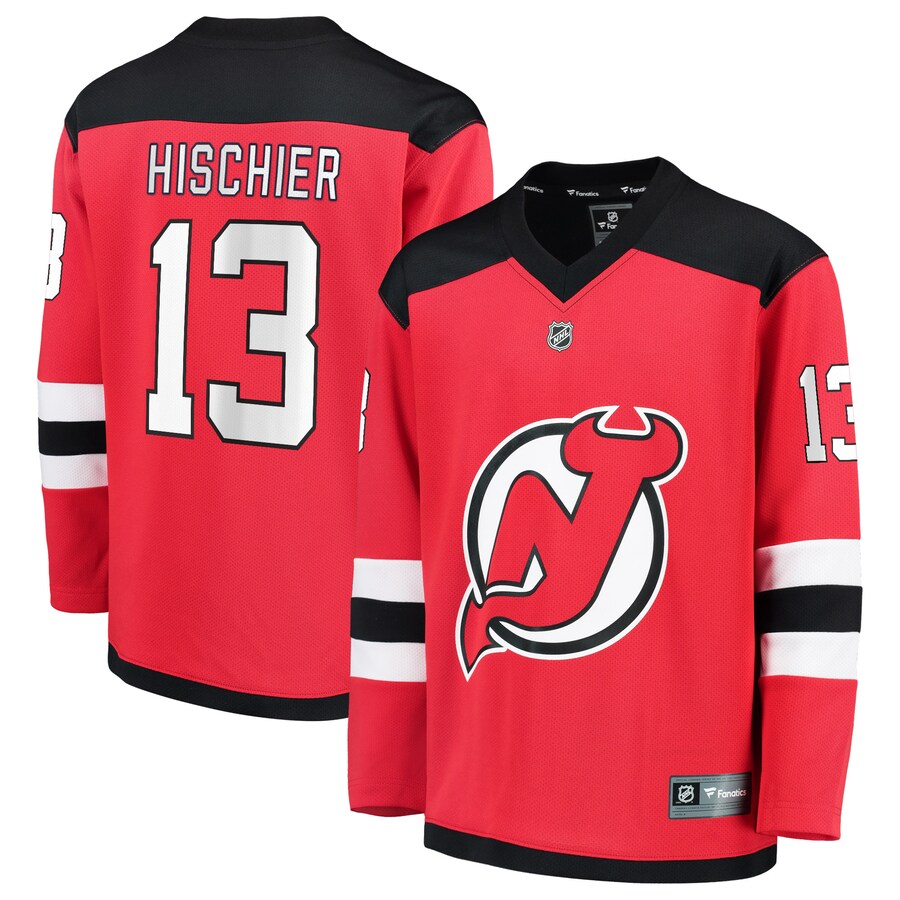 Youth New Jersey Devils Nico Hischier Fanatics Branded Red Replica Player Jersey - Jersey