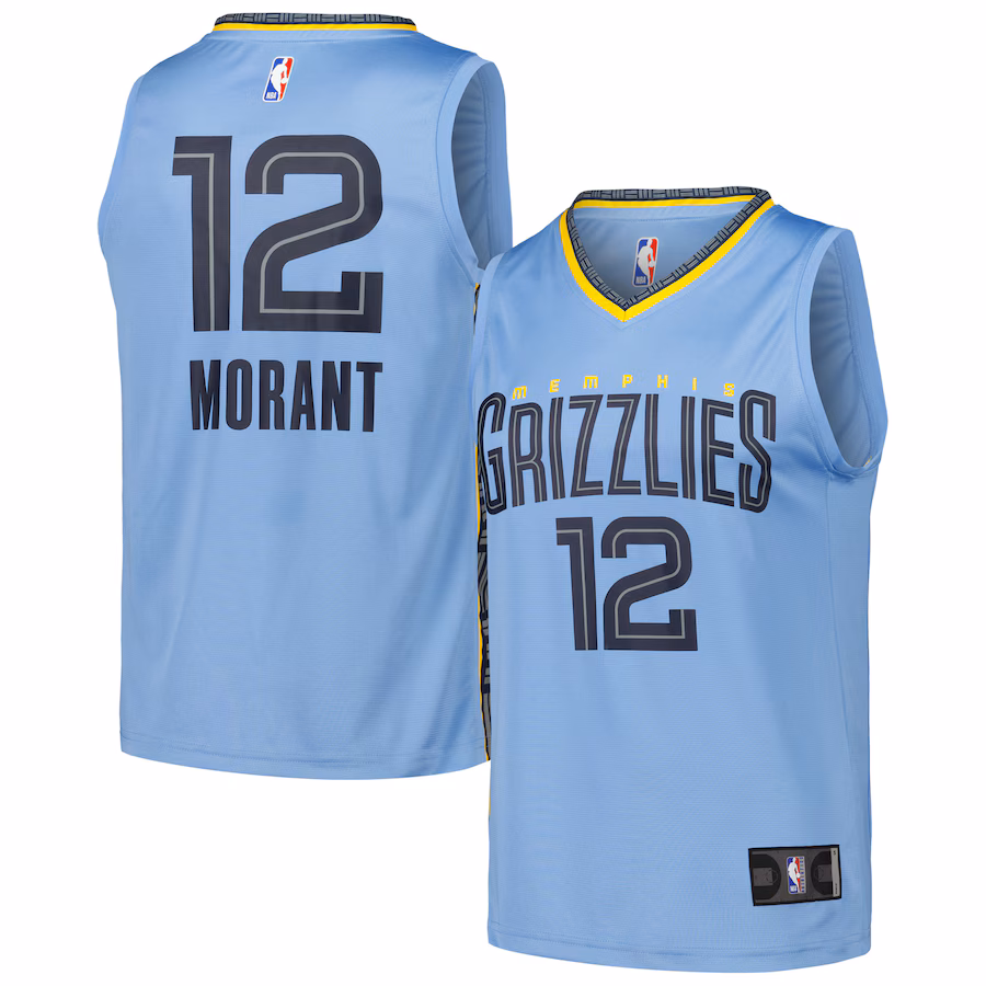 Men's Memphis Grizzlies Ja Morant Fanatics Light Blue Fast Break Replica Player Jersey - Statement Edition - Jersey