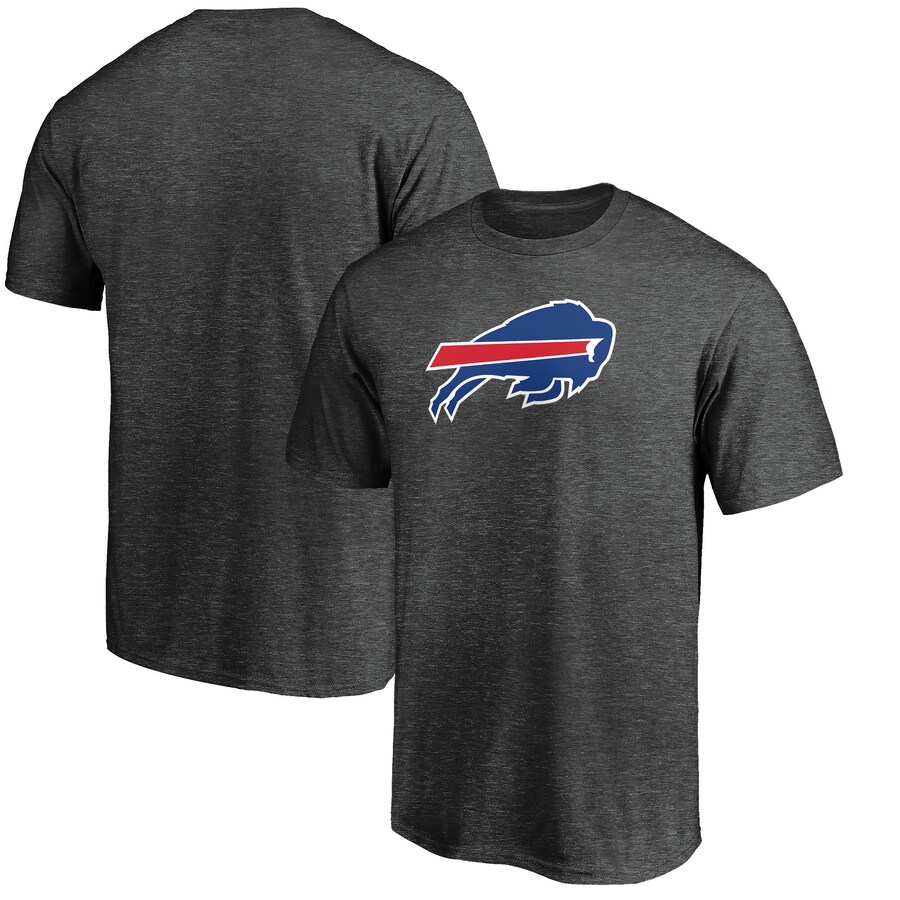 Men's Buffalo Bills Fanatics Heather Charcoal Primary Logo T-Shirt - Jersey