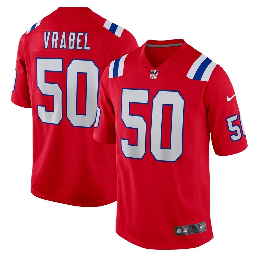 Men's New England Patriots Mike Vrabel Nike Red Retired Player Alternate Game Jersey - Jersey