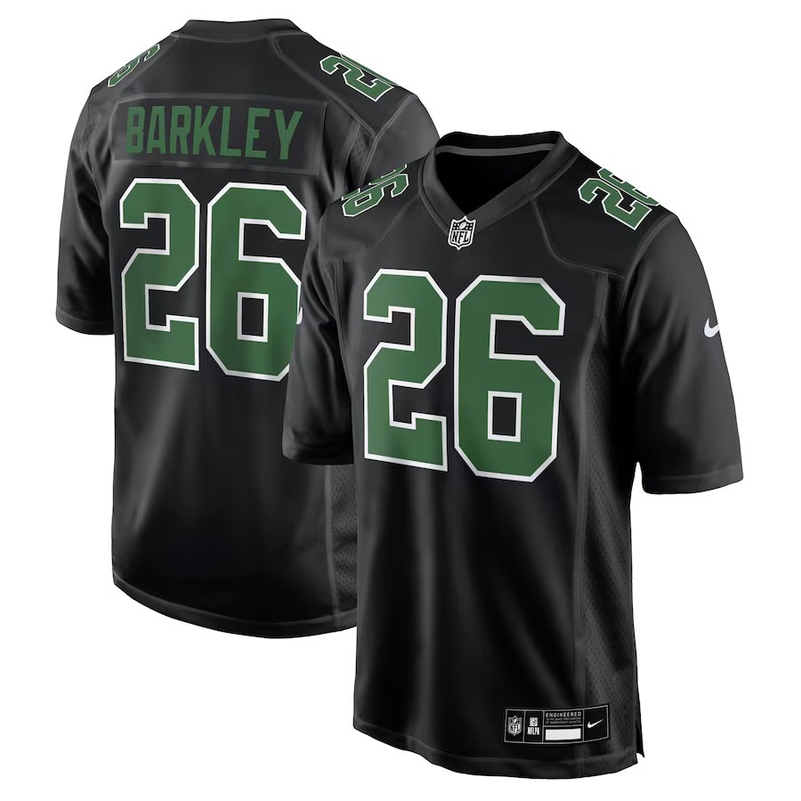 Men's Philadelphia Eagles Saquon Barkley Nike Carbon Black/Kelly Green Fashion Game Jersey - Jersey