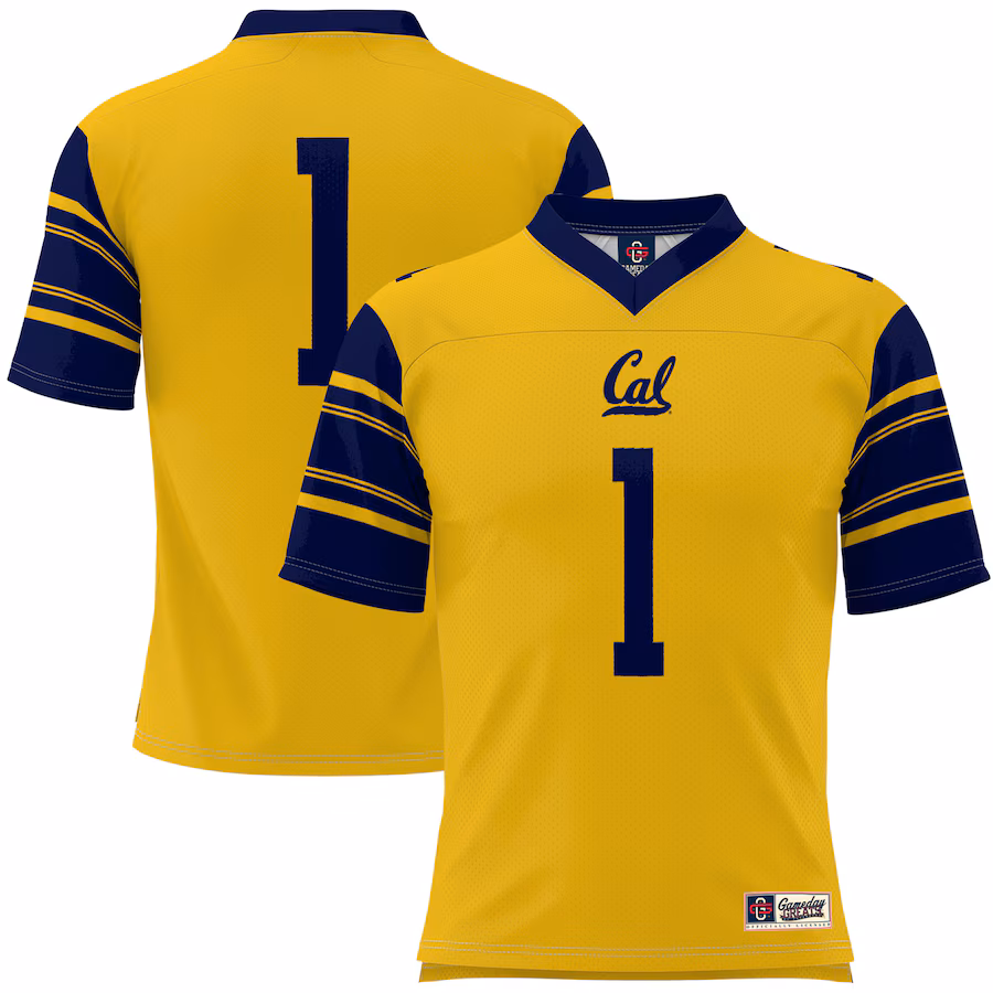 Youth GameDay Greats #1 Gold Cal Bears Football Jersey - Jersey
