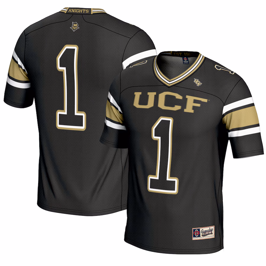 Men's GameDay Greats #1 Black UCF Knights Endzone Football Jersey - Jersey