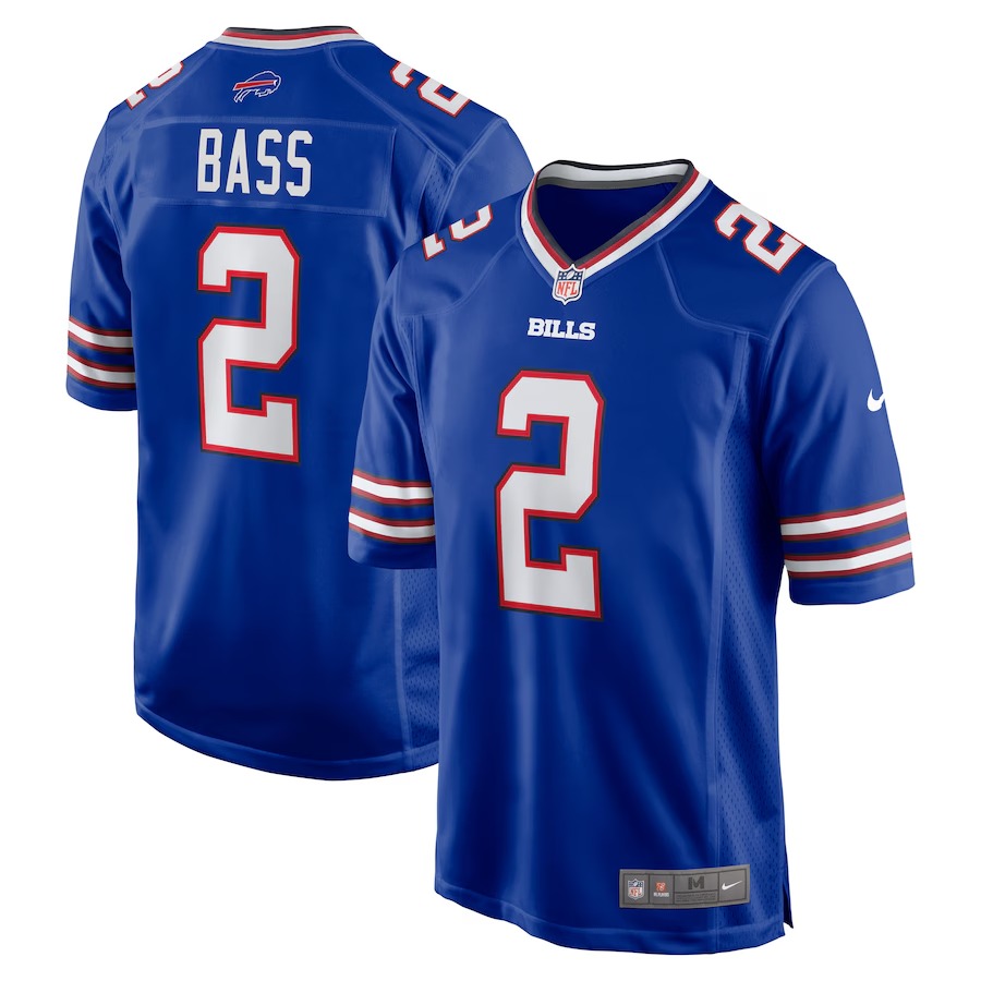 Men's Buffalo Bills Tyler Bass Nike Royal Game Player Jersey - Jersey