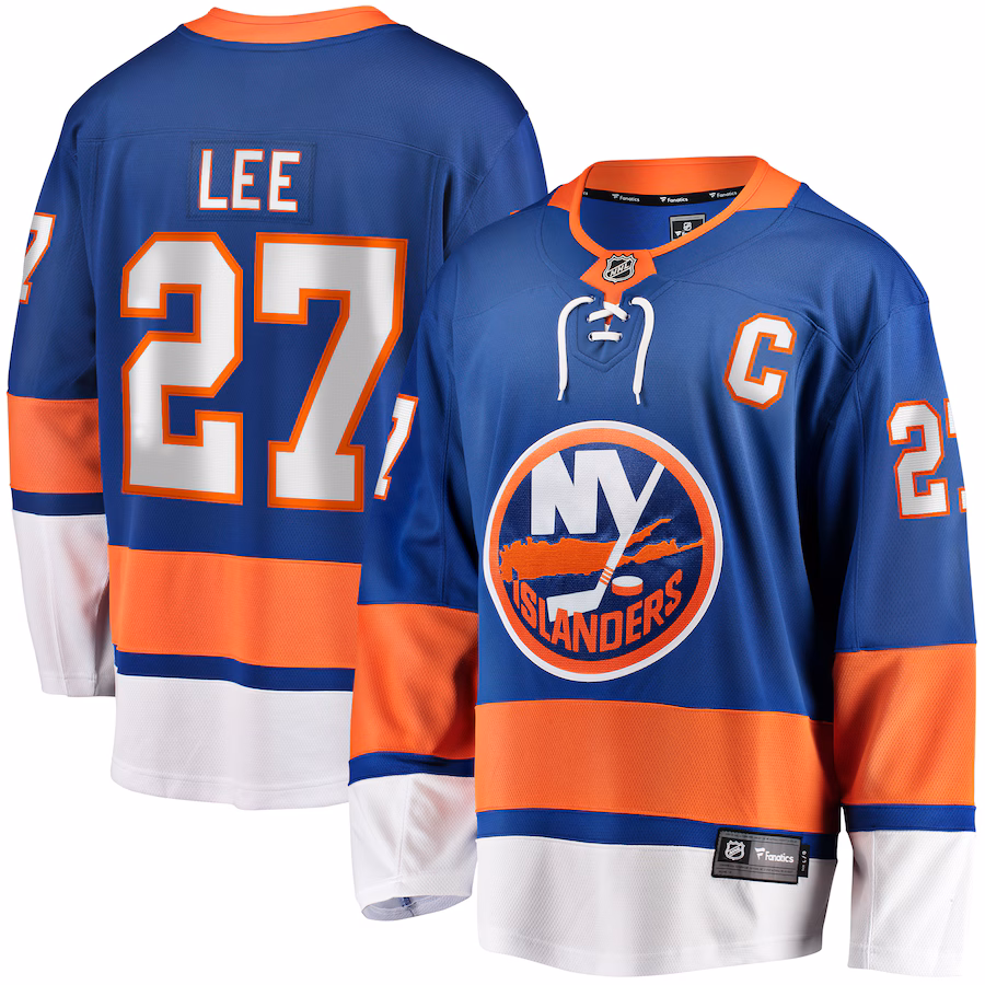 Men's New York Islanders Anders Lee Fanatics Royal Home Captain Patch Breakaway Player Jersey - Jersey
