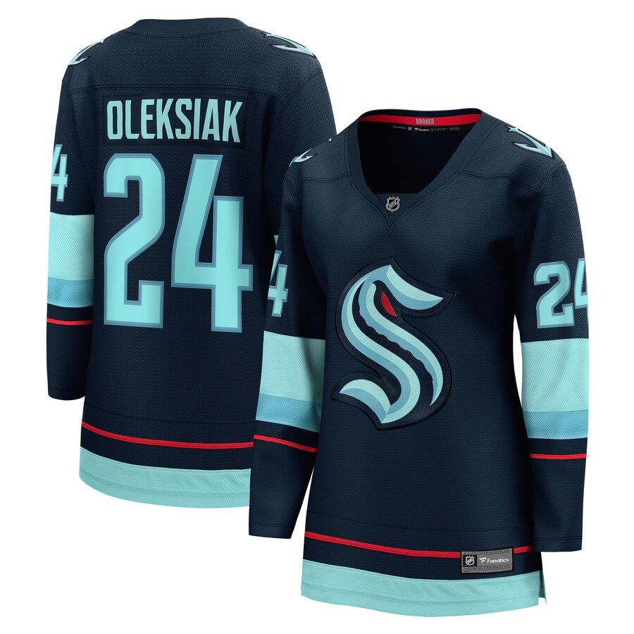 Women's Seattle Kraken Jamie Oleksiak Fanatics Branded Deep Sea Blue Home Breakaway Player Jersey - Jersey