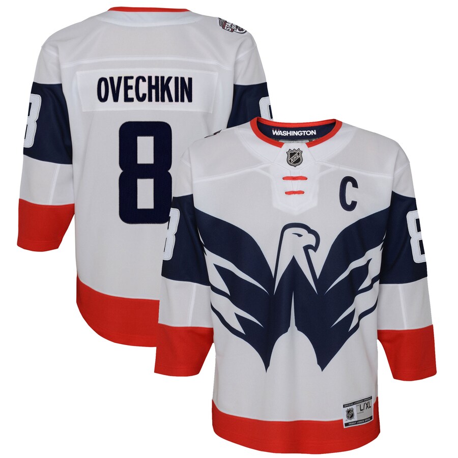 Youth Washington Capitals Alexander Ovechkin White 2023 NHL Stadium Series Player Jersey - Jersey