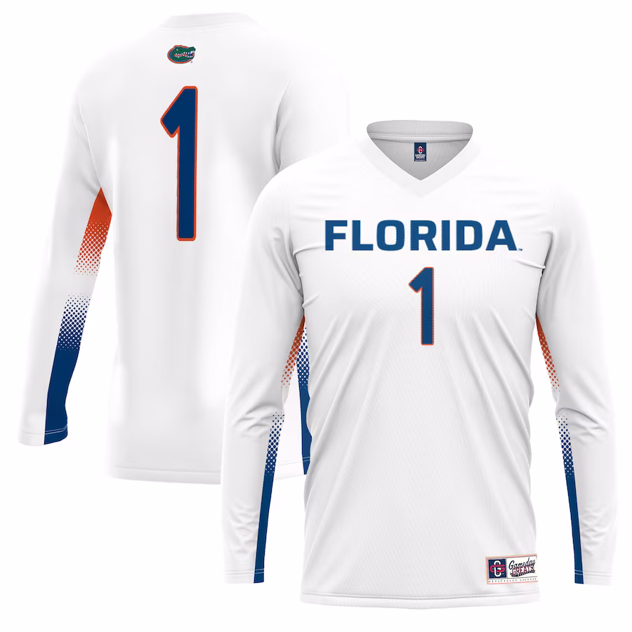 #1 Florida Gators GameDay Greats Youth Lightweight Women's Volleyball Jersey - White - Jersey