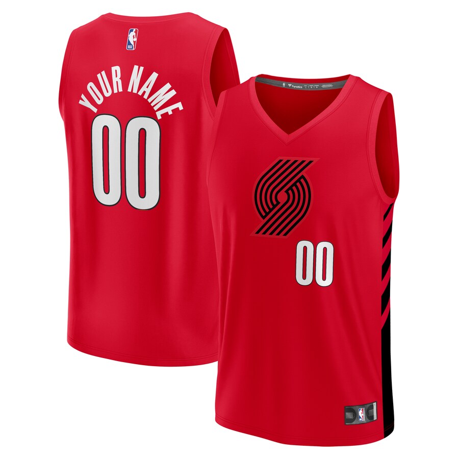 Men's Portland Trail Blazers  Fanatics Red  Fast Break Custom Replica Jersey - Statement Edition - Jersey