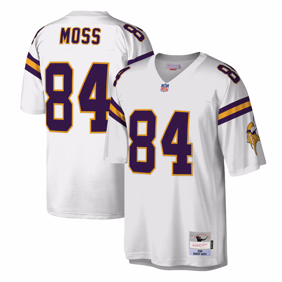 Men's Minnesota Vikings Randy Moss Mitchell & Ness White Legacy Replica Jersey - Jersey