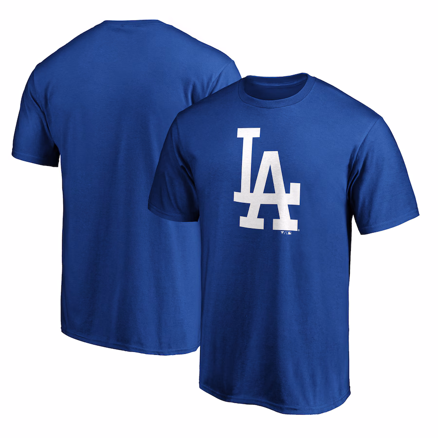 Men's Los Angeles Dodgers Royal Team Color Primary Logo 2 T-Shirt - Jersey