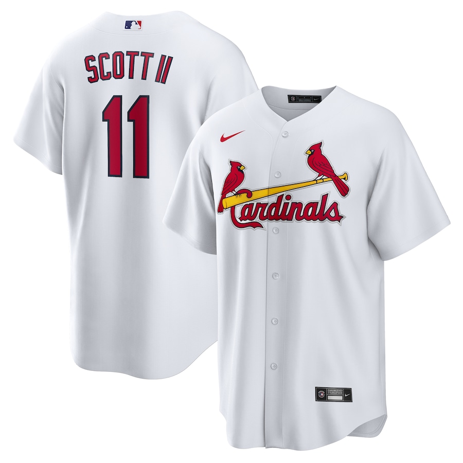 Men's St. Louis Cardinals Victor Scott II Nike White Home Replica Jersey - Jersey