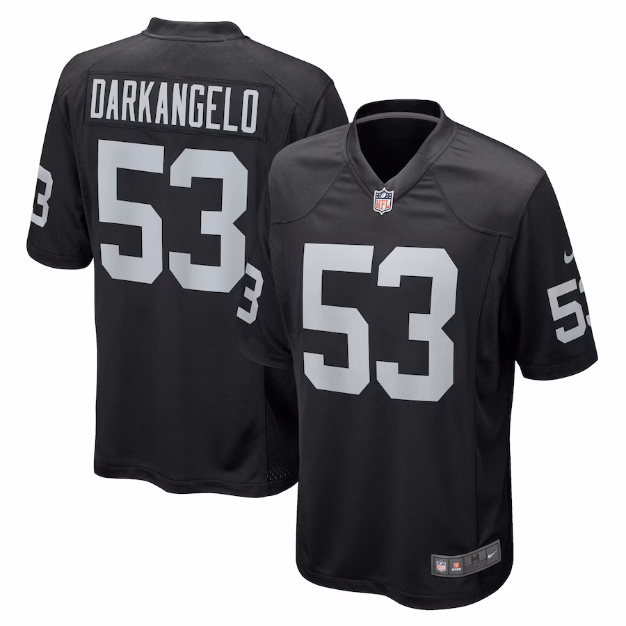 Men's Las Vegas Raiders Isaac Darkangelo Nike  Black Team Game Jersey - Jersey