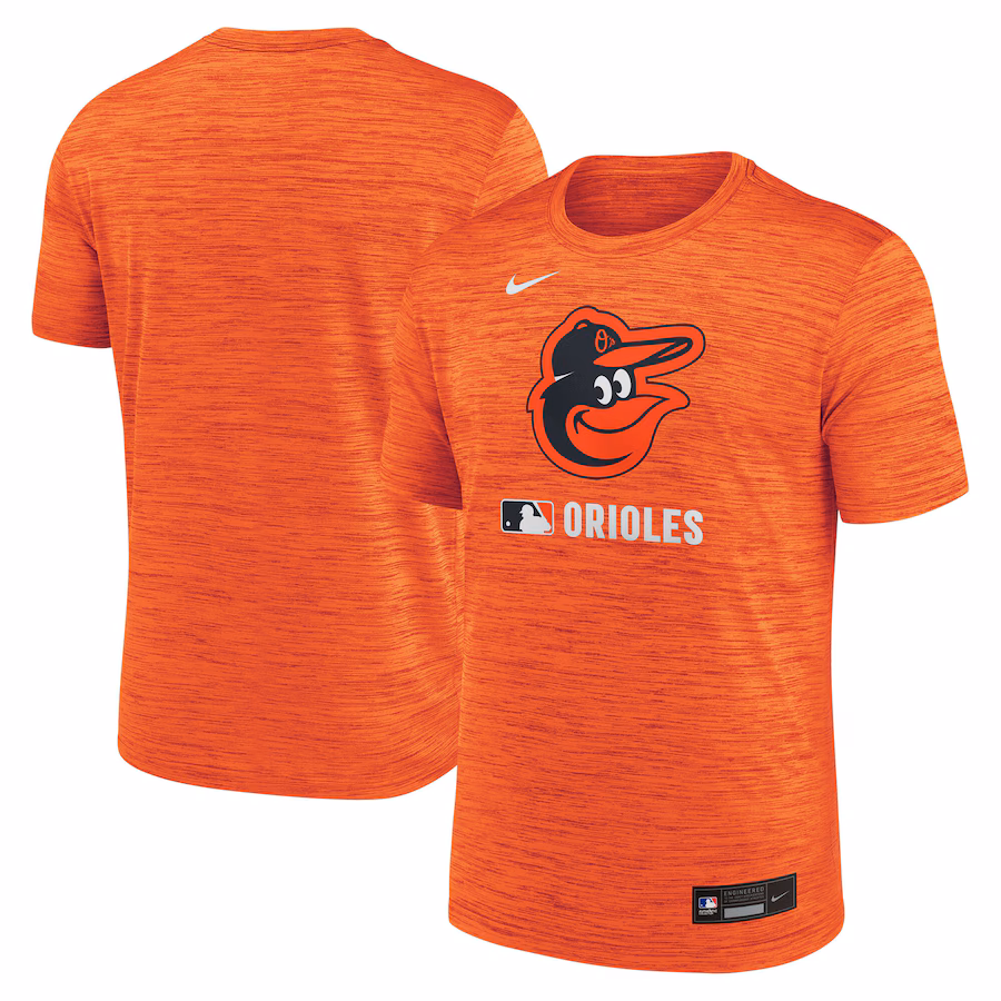 Men's Baltimore Orioles Nike Orange Authentic Collection Velocity Performance Practice T-Shirt - Jersey