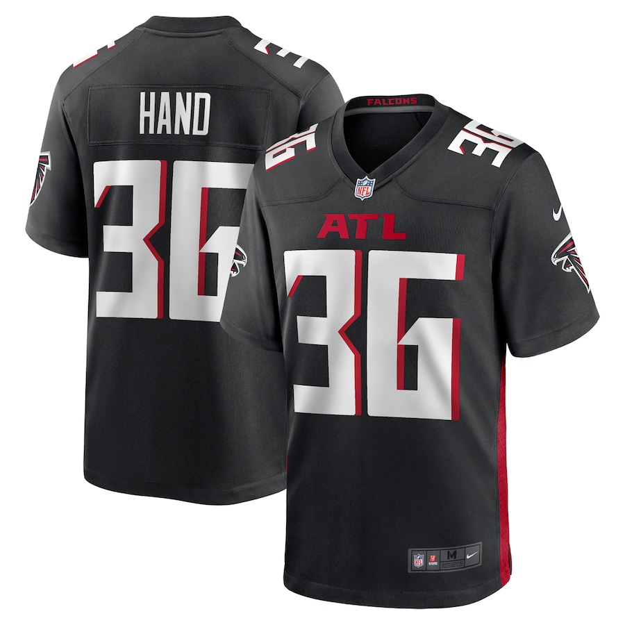 Men's Atlanta Falcons Harrison Hand Nike Black Team Game Jersey - Jersey