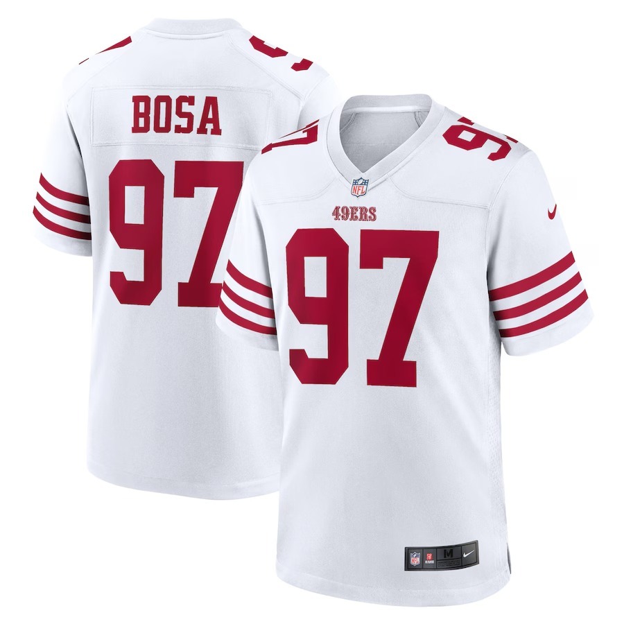Men's San Francisco 49ers Nick Bosa Nike White Team Game Jersey - Jersey