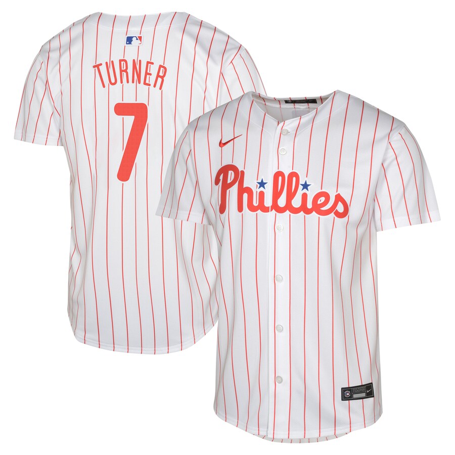 Youth Philadelphia Phillies Trea Turner Nike White Limited Player Jersey - Jersey