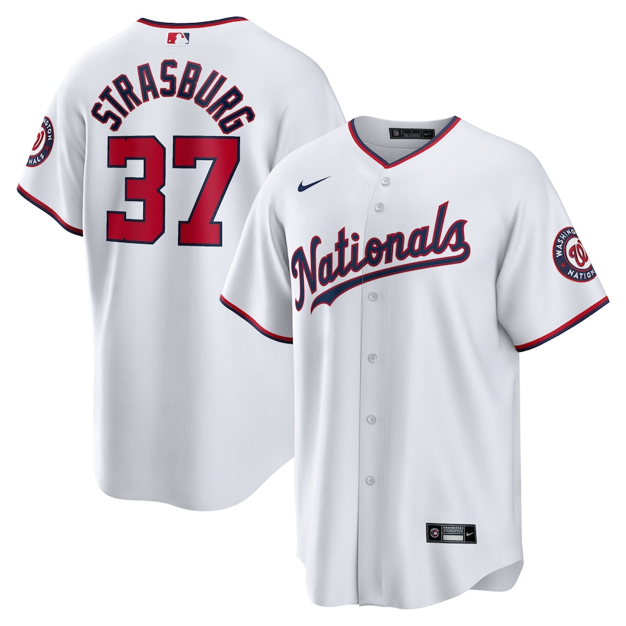 Men's Washington Nationals Stephen Strasburg Nike White Home Replica Jersey - Jersey