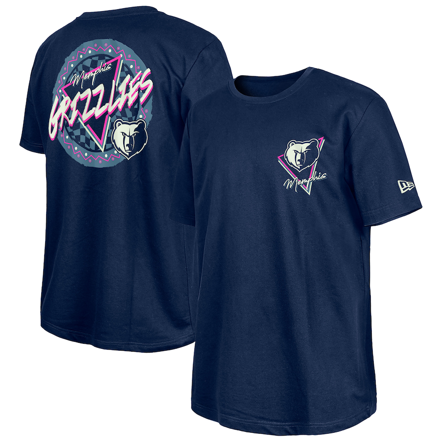 Memphis Grizzlies  New Era Navy Glow-in-the-Dark T-Shirt - Jersey