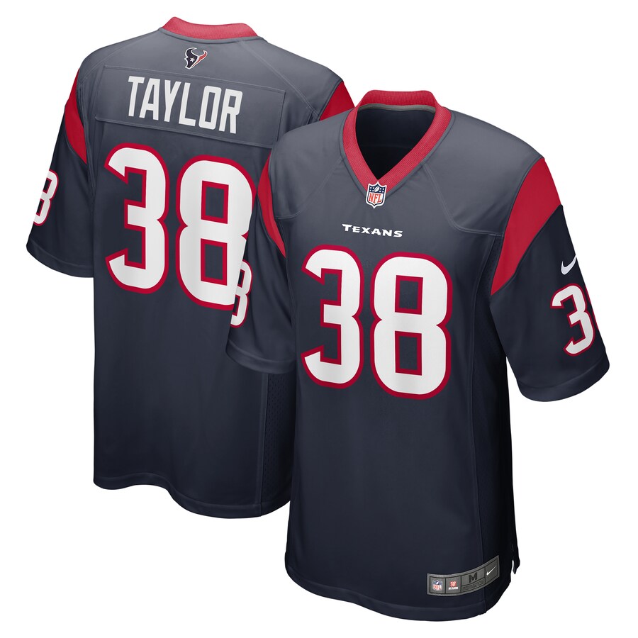Men's Houston Texans J.J. Taylor Nike Navy Team Game Jersey - Jersey
