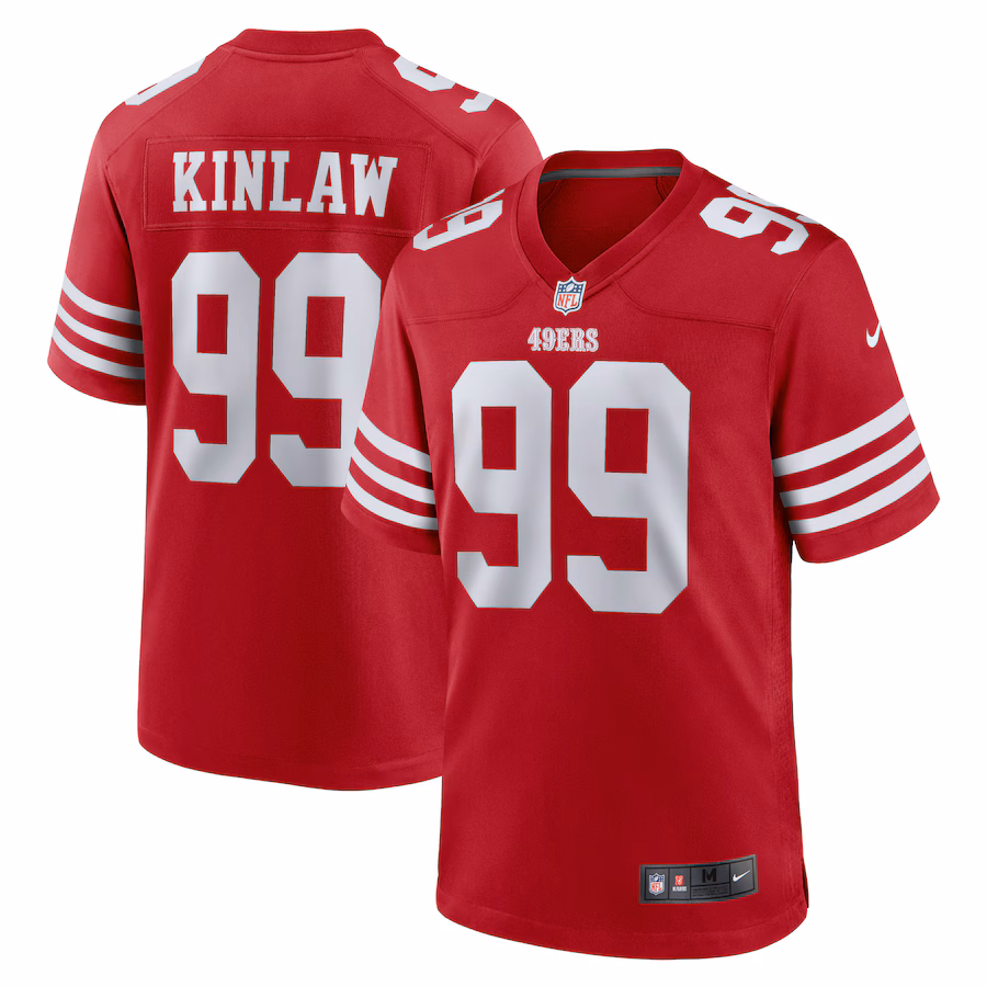 Men's San Francisco 49ers Javon Kinlaw Nike Scarlet Team Player Game Jersey - Jersey