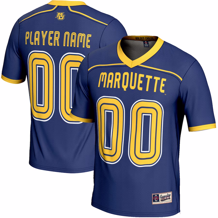 Marquette Golden Eagles GameDay Greats NIL Pick-A-Player Lightweight Lacrosse Jersey - Navy - Jersey
