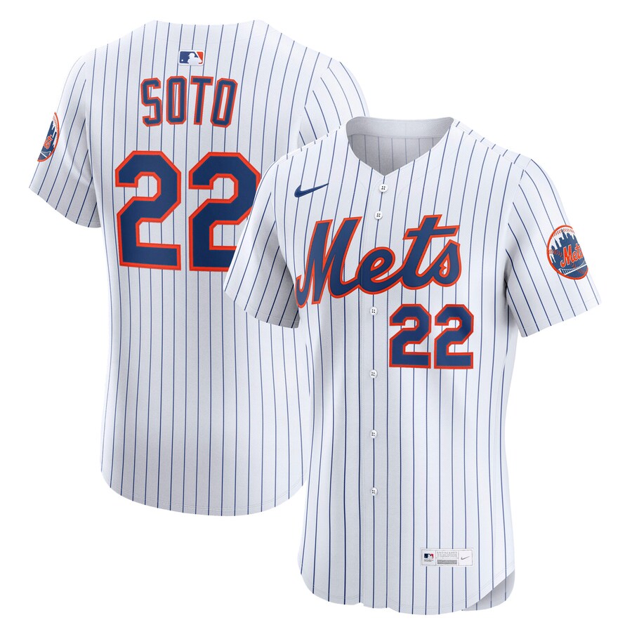 Men's New York Mets Juan Soto Nike White Home Elite Jersey - Jersey