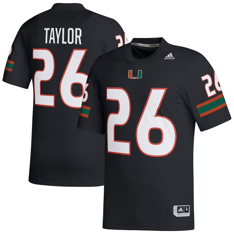 Sean Taylor Miami Hurricanes adidas Retired Football Player Jersey - Black - Jersey
