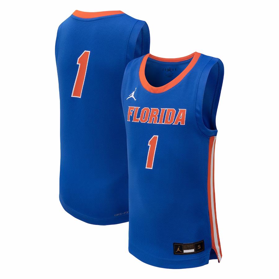 #1 Florida Gators Jordan Brand Youth Team Replica Basketball Jersey - Royal - Jersey