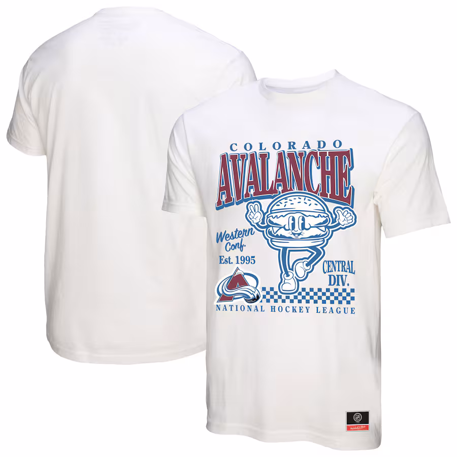Men's Colorado Avalanche Mitchell & Ness White Local Food T-Shirt - Jersey