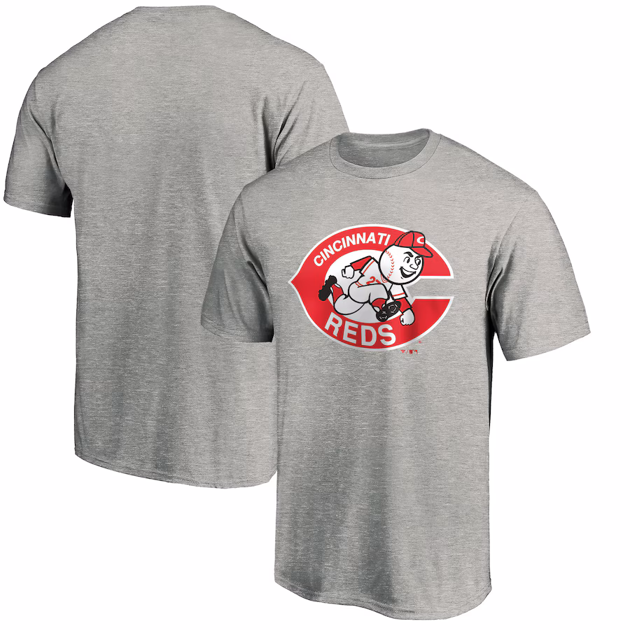Men's Cincinnati Reds Heather Gray Cooperstown Collection Forbes T-Shirt - Jersey