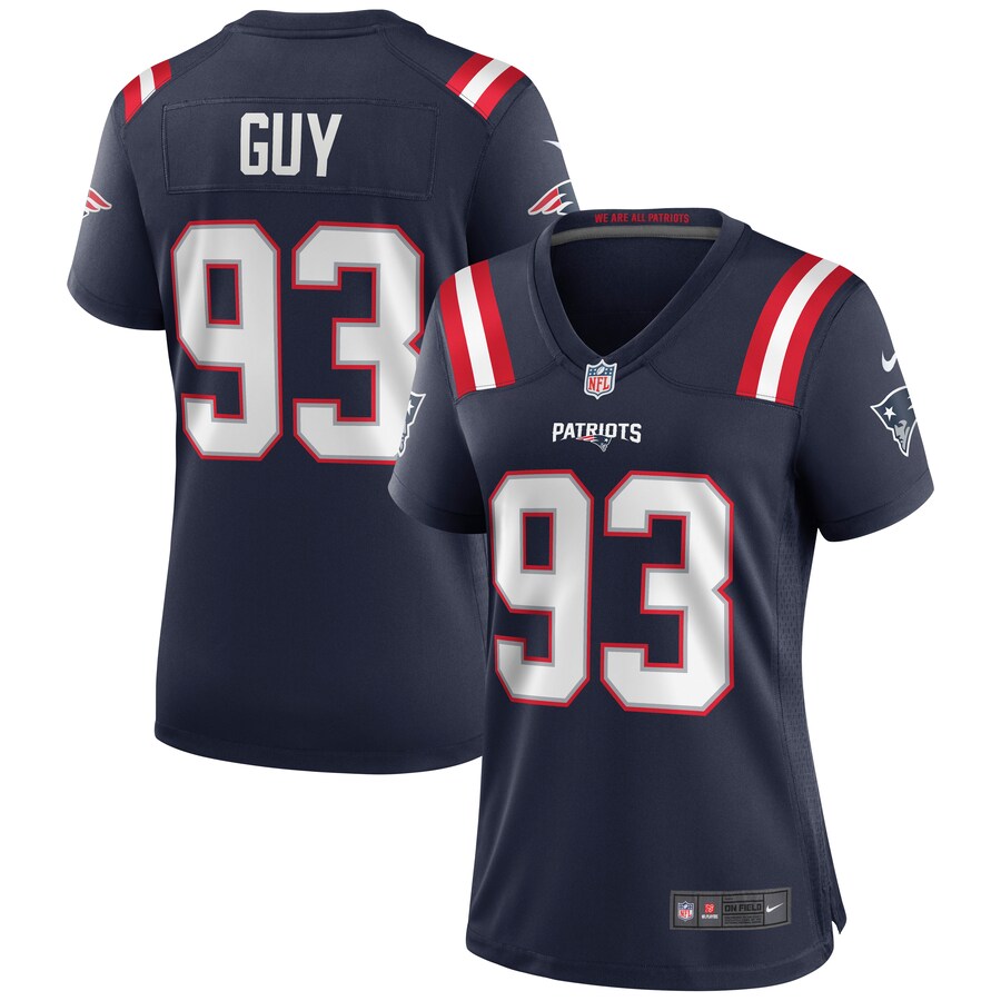 Women's New England Patriots Lawrence Guy Nike Navy Game Jersey - Jersey