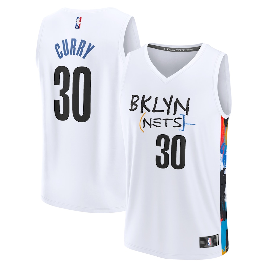 Men's Brooklyn Nets Seth Curry Fanatics White Fastbreak Jersey - City Edition - Jersey