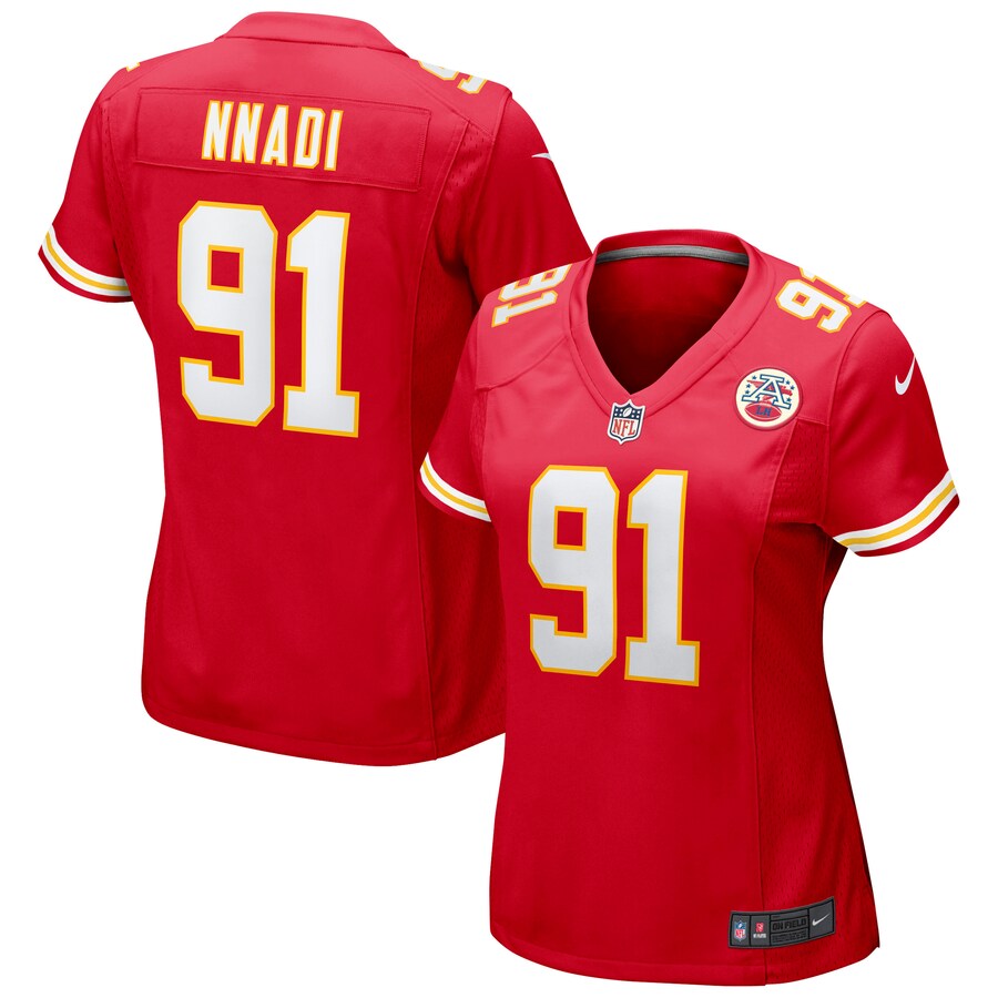 Women's Kansas City Chiefs Derrick Nnadi Nike Red Game Jersey - Jersey