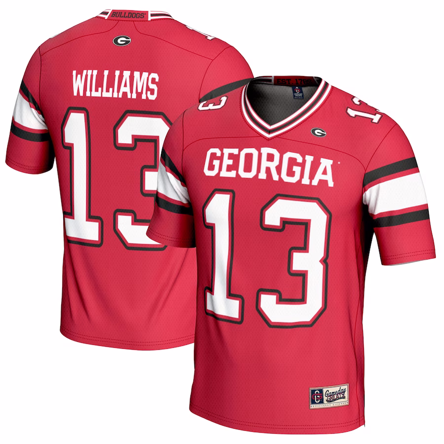 Mykel Williams Georgia Bulldogs GameDay Greats NIL Player Football Jersey - Red - Jersey