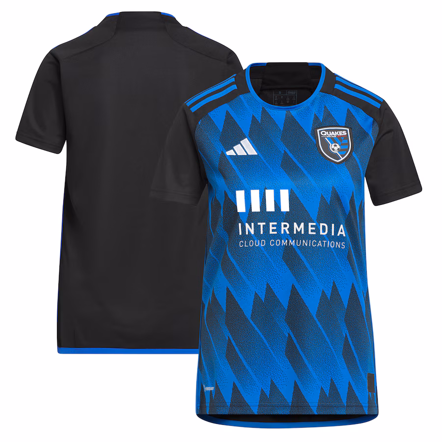 Women's San Jose Earthquakes adidas Blue 2023 Active Fault Jersey Replica Jersey - Jersey