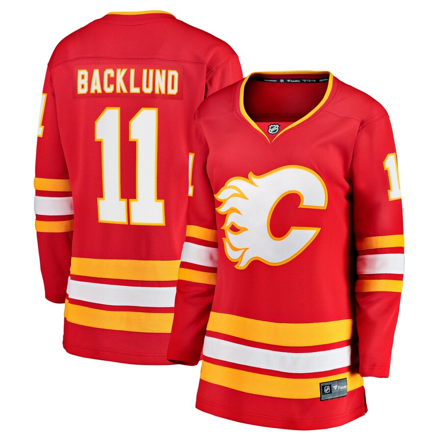 Women's Calgary Flames Mikael Backlund Fanatics Branded Red Home Team Breakaway Player Jersey - Jersey