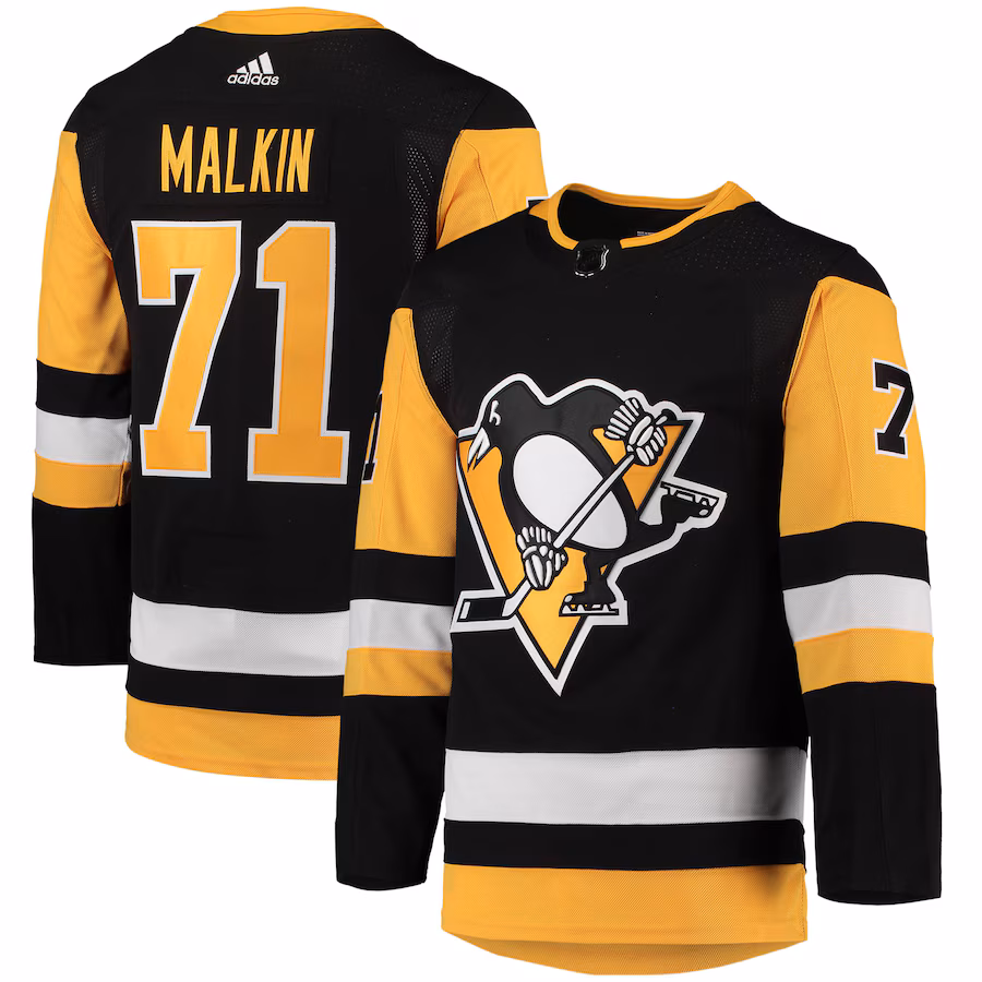 Men's Pittsburgh Penguins Evgeni Malkin adidas Black Home Primegreen Authentic Player Jersey - Jersey