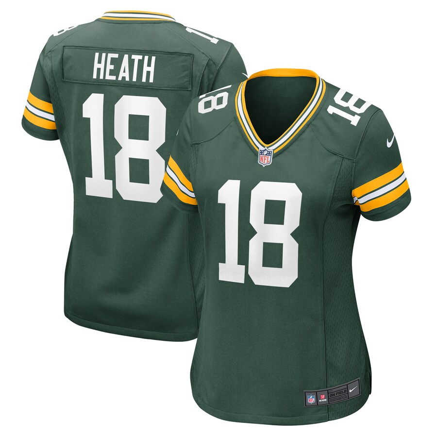 Women's Green Bay Packers Malik Heath Nike Green Game Jersey - Jersey