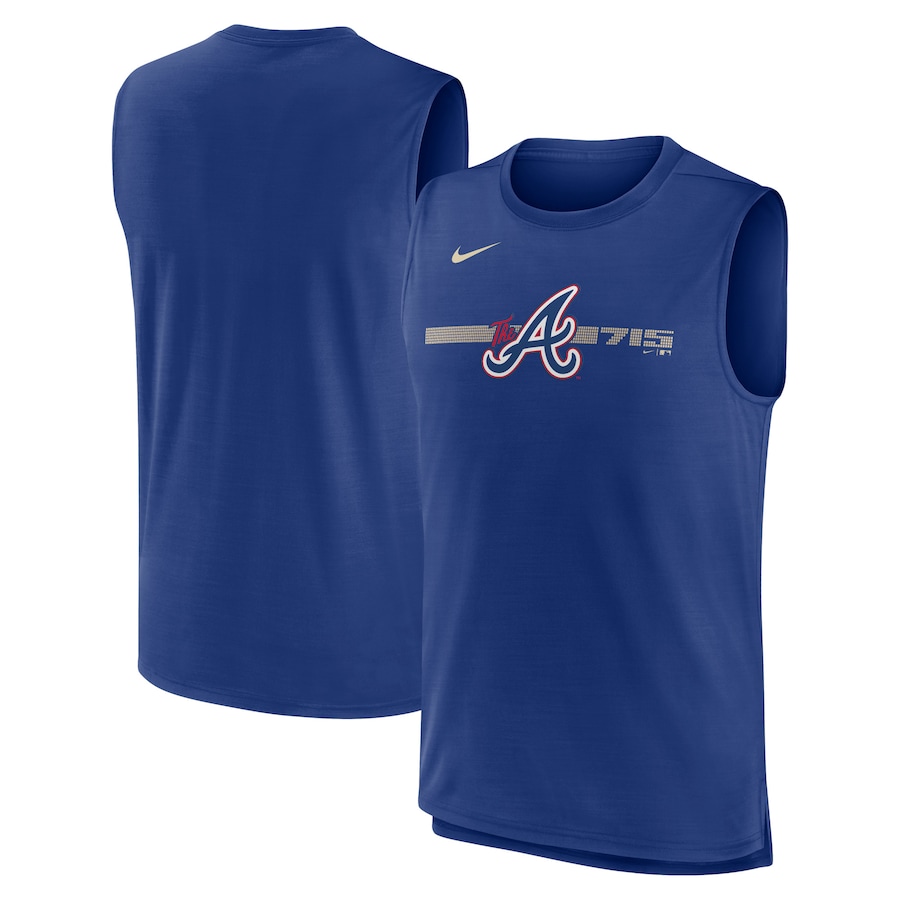 Men's Atlanta Braves Nike Royal City Connect Muscle Tank Top - Jersey