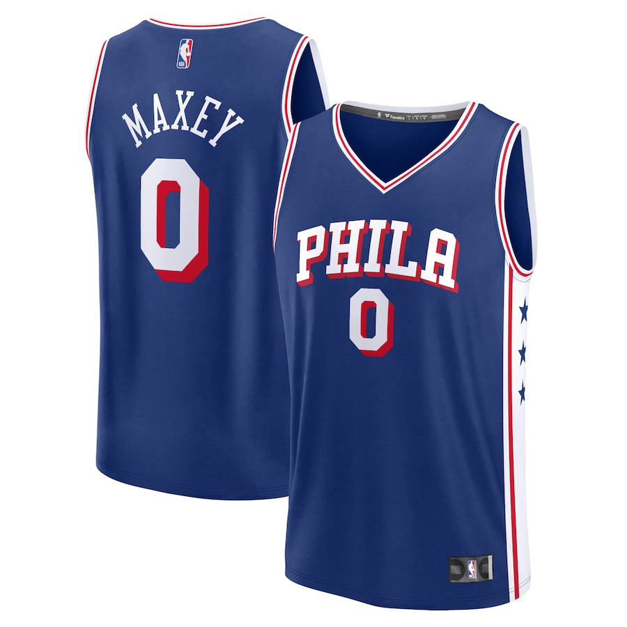 Men's Philadelphia 76ers Tyrese Maxey Fanatics Royal Fast Break Replica Jersey - Icon Edition - Jersey