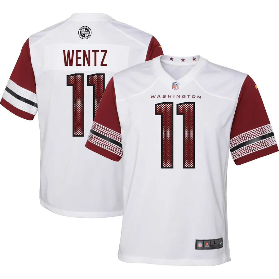 Youth Washington Commanders Carson Wentz Nike White Game Jersey - Jersey