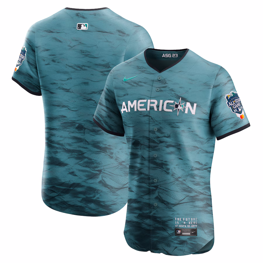Men's American League Nike Teal 2023 MLB All-Star Game Vapor Premier Elite Jersey - Jersey