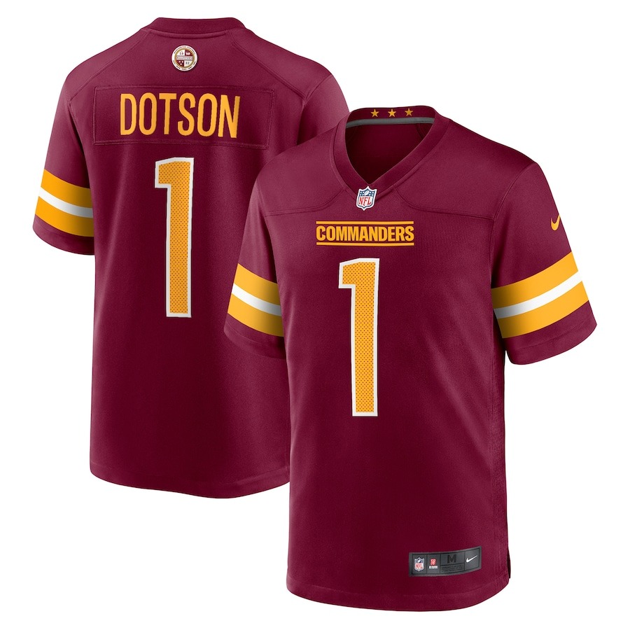 Men's Washington Commanders Jahan Dotson Nike Burgundy Player Game Jersey - Jersey
