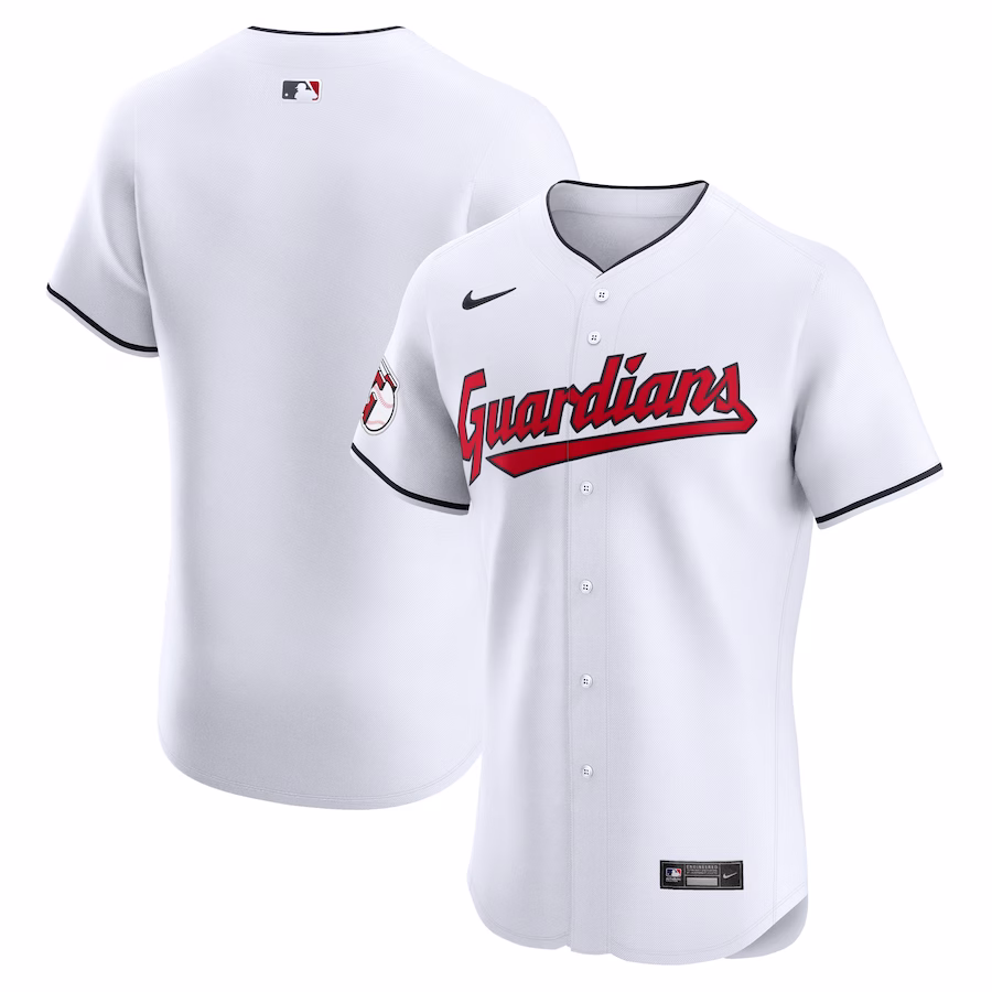 Men's Cleveland Guardians Nike White Home Elite Jersey - Jersey