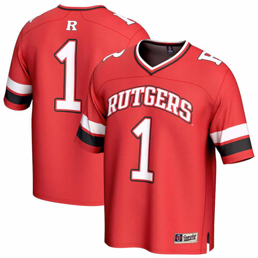 Youth GameDay Greats #1 Scarlet Rutgers Scarlet Knights Lightweight Collegiate Football Fashion Jersey - Jersey