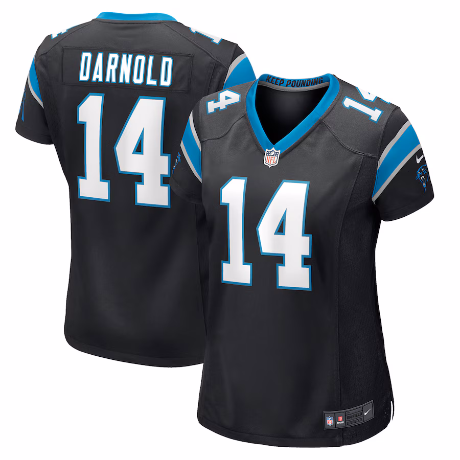 Women's Carolina Panthers Sam Darnold Nike Black Game Jersey - Jersey