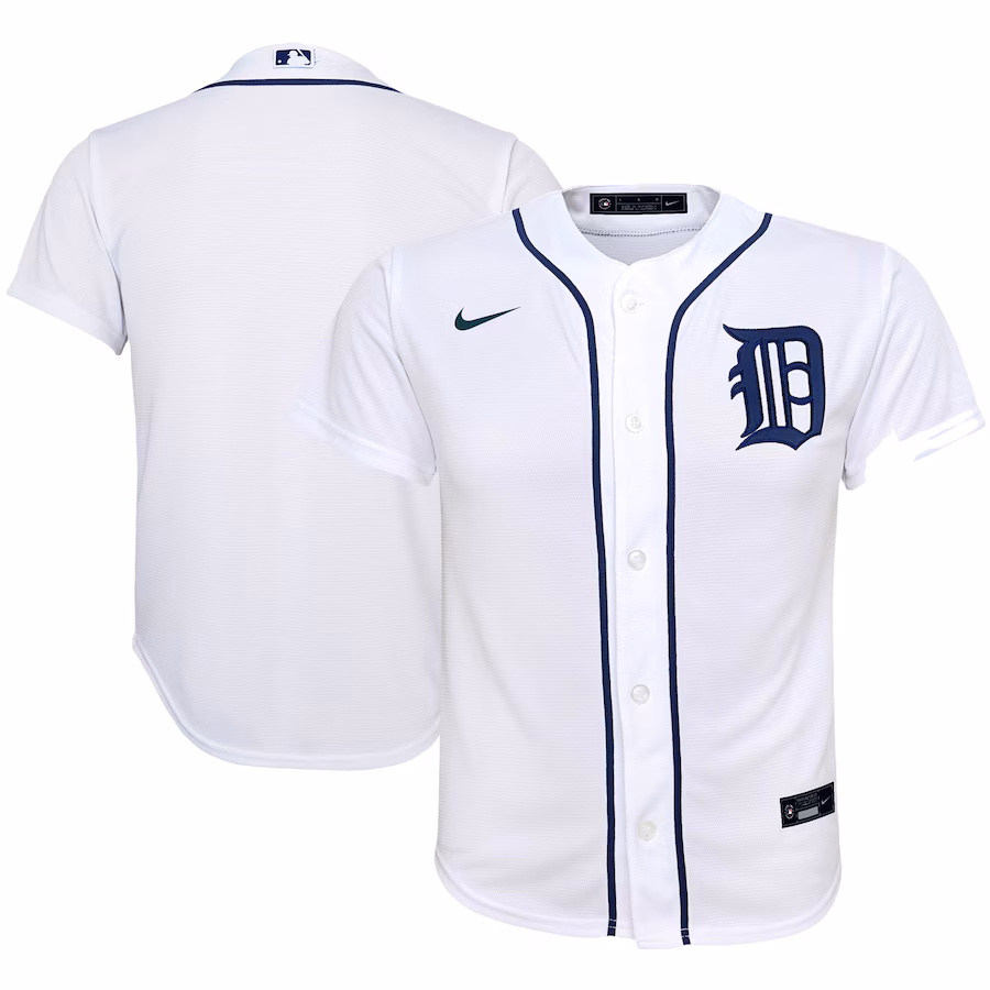 Youth Detroit Tigers Nike White Home Replica Team Jersey - Jersey