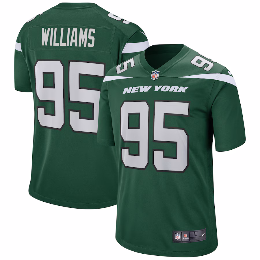 Men's New York Jets Quinnen Williams Nike Gotham Green Game Jersey - Jersey